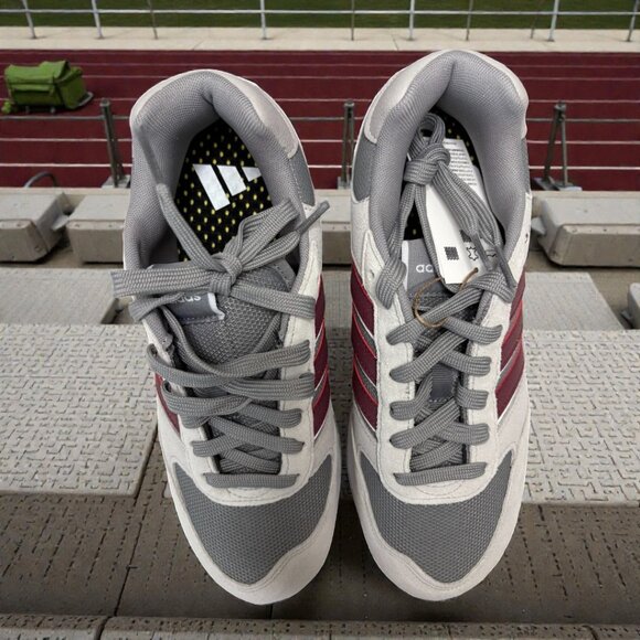 Adidas Gray and Maroon Athletic Shoes - Picture 3 of 8